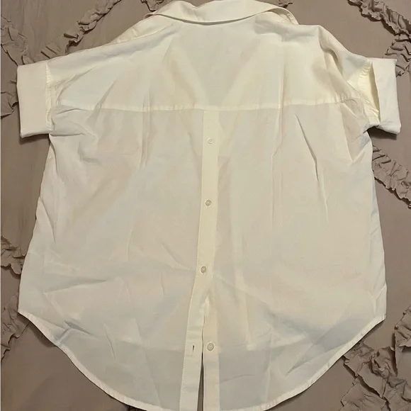 Madewell/Women’s Classic SS White Blouse NWT size XXS - Picture 4 of 6